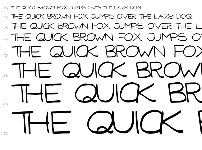 Gorilla Comix font waterfall